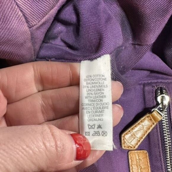 Paul Smith Women's Cotton Leather‎ Trim Double Handle Tote Shoulder Bag Black - Picture 11 of 16